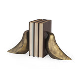 Dover Gold Aluminum Dove Bookends (Set of 2) - Ornate Home