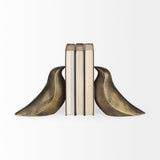 Dover Gold Aluminum Dove Bookends (Set of 2) - Ornate Home