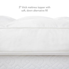 Down Alternative White King 3" Mattress Topper - Ornate Home