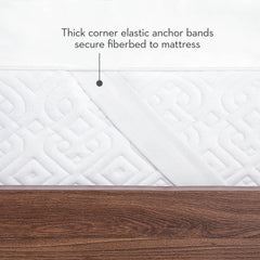 Down Alternative White Twin XL 3" Mattress Topper - Ornate Home