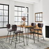 Nature's Edge Light Chestnut/Dark Brown Counter Dining Table w/ 4 Stools