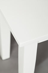 Simplicity Paperwhite Rect. Dining Dining Table w/ 4 X-Back Chairs, Bench