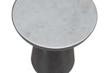 Circularity Black/Marble Round End Table