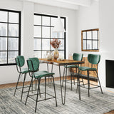 Nature's Edge Light Chestnut/Jade Counter Dining Table w/ 4 Stools