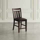Kona Grove Brown Counter Dining Table w/ 6 Slatback Stools