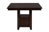 Kona Grove Brown Counter Dining Table w/ 6 Slatback Stools