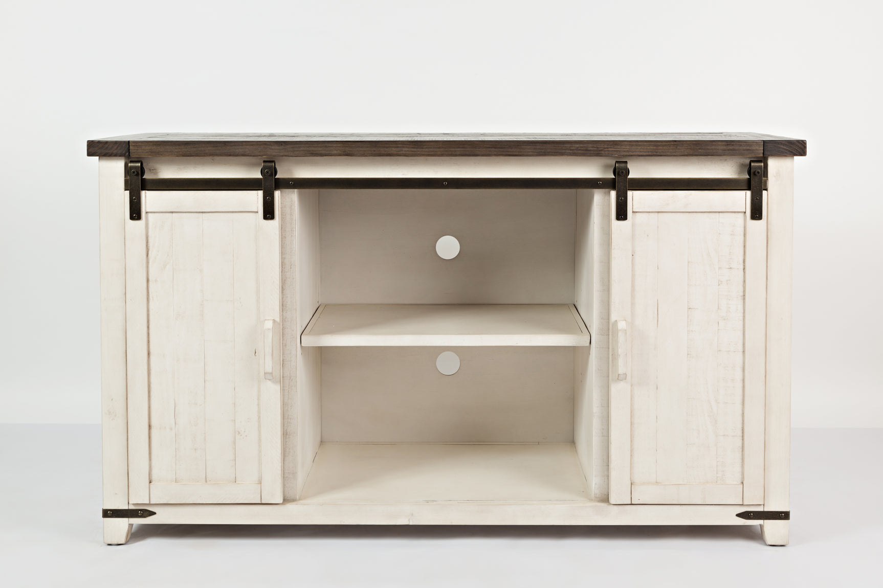 Madison County Vintage White 60 Barn Door Server