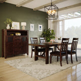 Kona Grove Brown Dining Dining Table w/ 4 Slatback Chairs