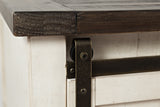 Madison County Vintage White Barn Door Cocktail Table