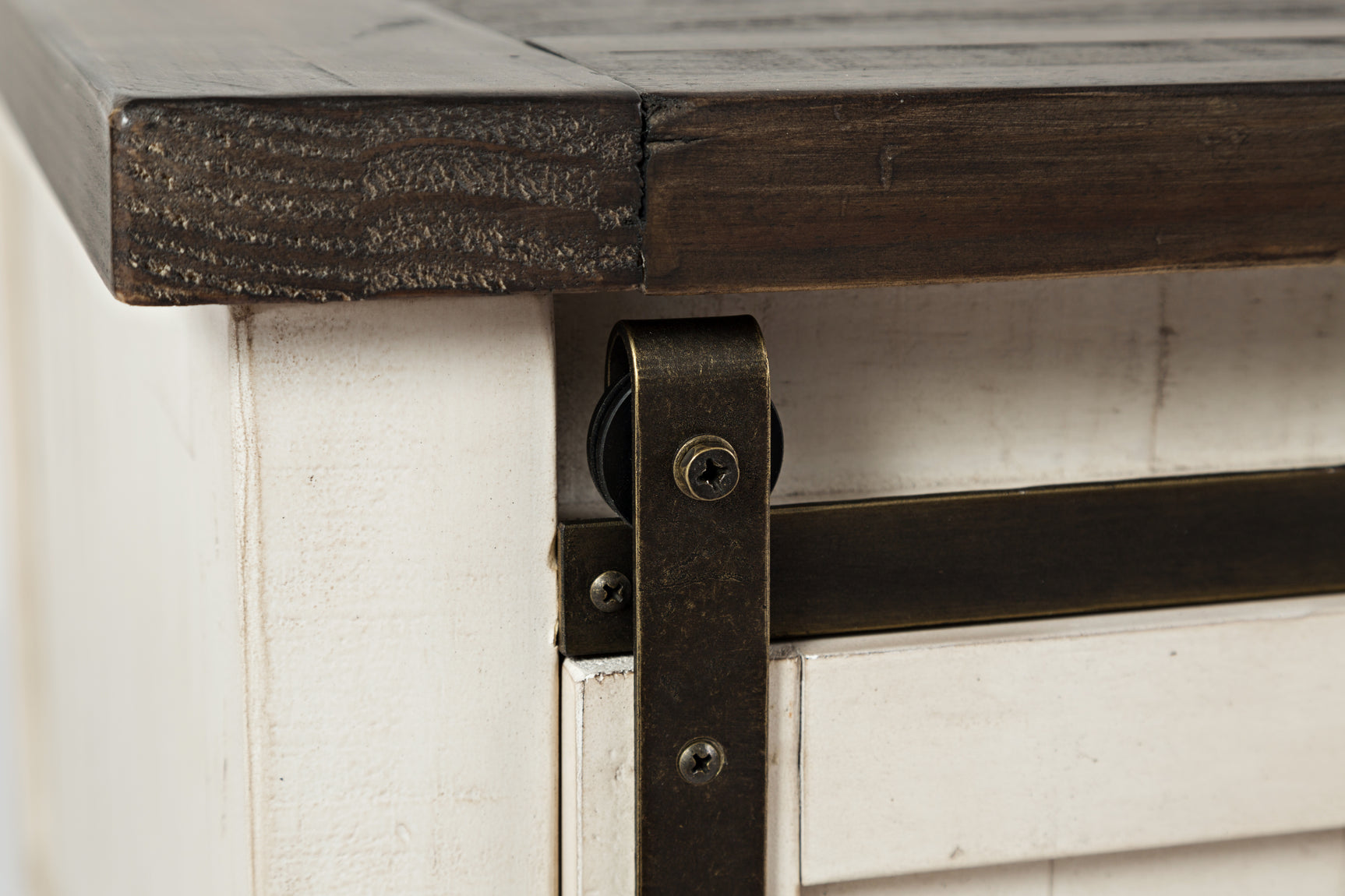 Madison County Vintage White Barn Door Cocktail Table