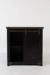 Madison County Vintage Black 32 Barn Door Accent Cabinet