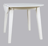 Simplicity Paperwhite Round Dropleaf Table