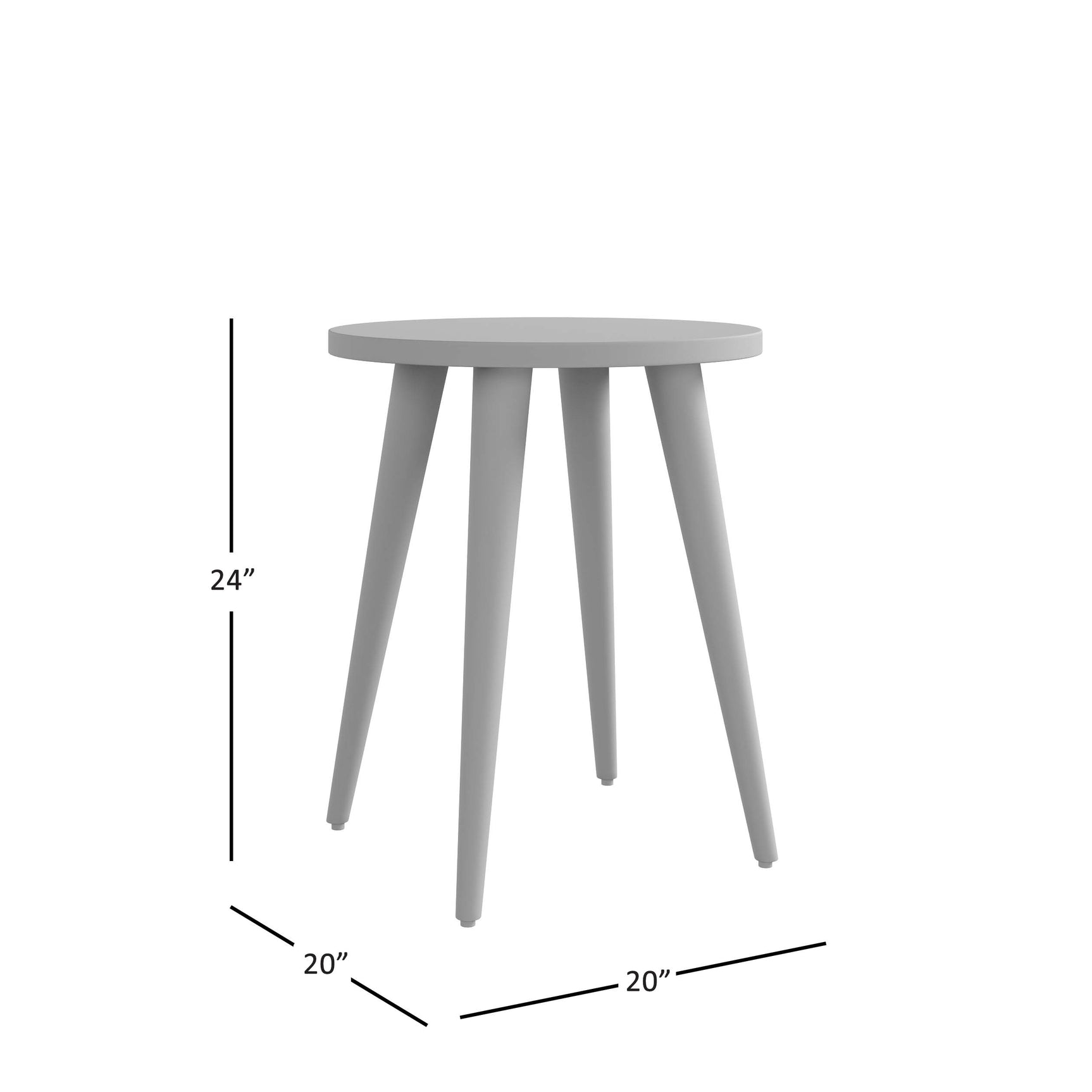 Prelude Suede Round End Table