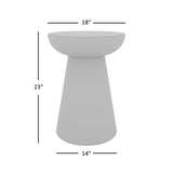 Circularity Black/Marble Round End Table