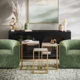 3pc Gold Marble Nesting Set