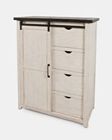 Madison County Vintage White/Barnwood Door Chest