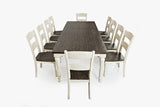 Madison County Vintage White Ext Dining Table w/ 8 Chairs