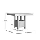 Kona Grove Brown Counter Dining Table w/ 4 Slatback Stools