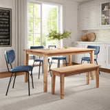 Colby Natural/Slate Rect. Dining Table, Bench w/ 4 Owen Chairs
