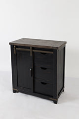 Madison County Vintage Black 32 Barn Door Accent Cabinet