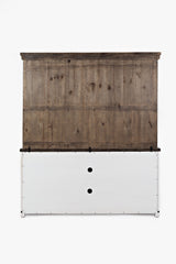 Madison County Vintage White 70 Barndoor Hutch Server