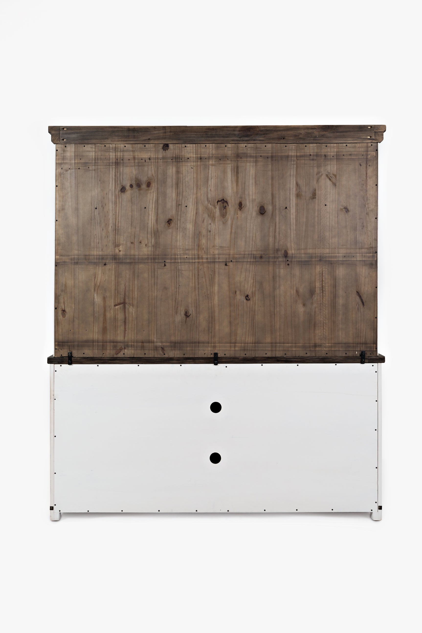 Madison County Vintage White 70 Barndoor Hutch Server