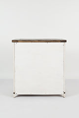 Madison County Vintage White 32 Barn Door Accent Cabinet