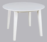 Simplicity Paperwhite Round Dropleaf Table