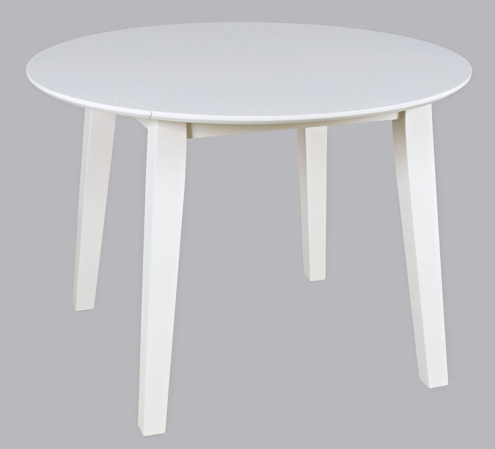 Simplicity Paperwhite Round Dropleaf Table