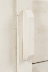 Madison County Vintage White 32 Barn Door Accent Cabinet