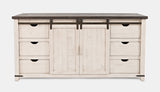 Madison County Vintage White 70 Barn Door Server