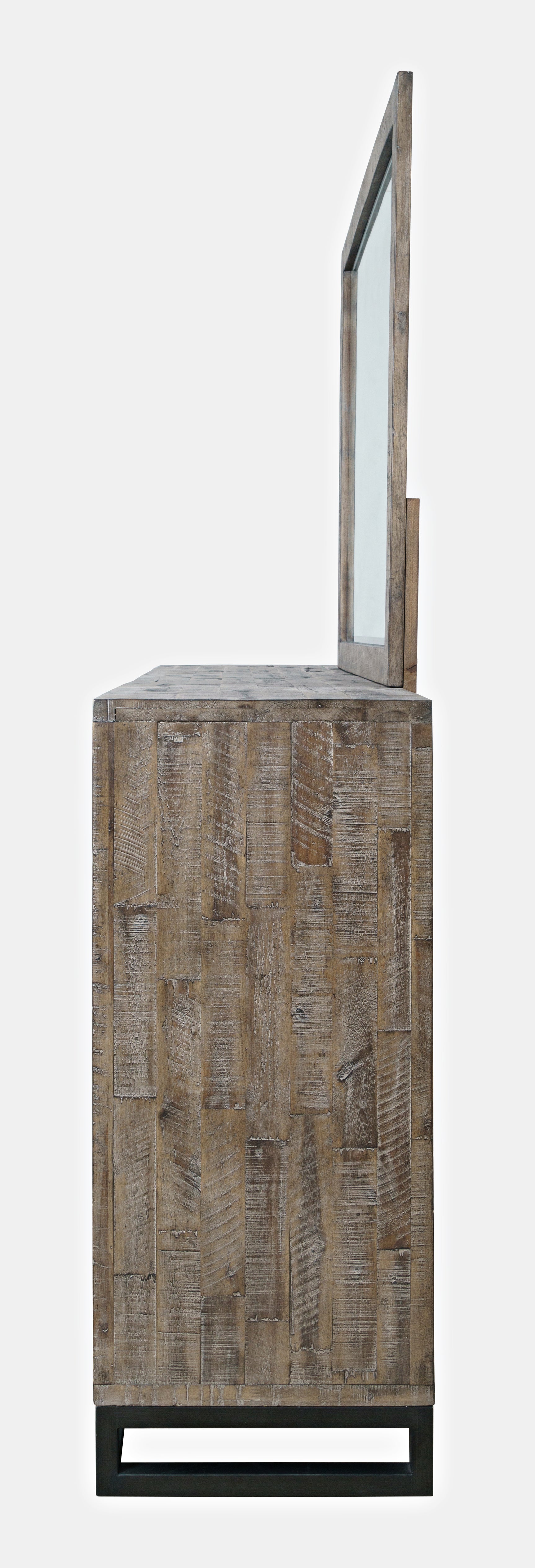 East Hampton Distressed Grey Dresser & Mirror