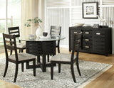 Altamonte Dark Charcoal Round Dining Table w/ 4 Chairs