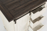 Madison County Vintage White 32 Barn Door Accent Cabinet