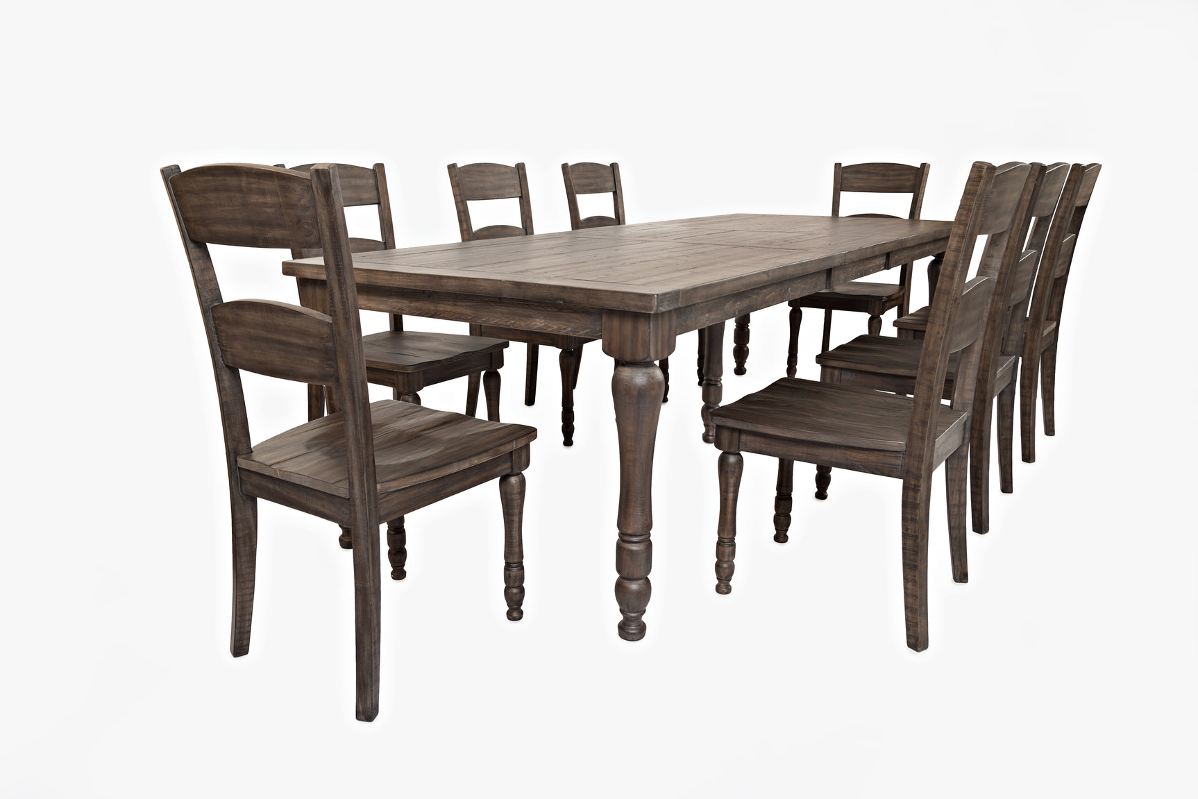 Madison County Barnwood Ext Dining Table w/ 8 Chairs