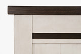 Madison County Vintage White Queen Panel Bed