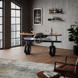 Glory Days Brown/Black Maverick Vintage Bi-Plane Console Bar