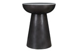 Circularity Black/Marble Round End Table