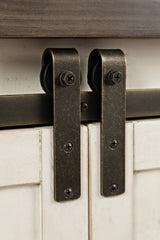 Madison County Vintage White 60 Barn Door Server