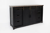 Madison County Vintage Black 60 Barn Door Server