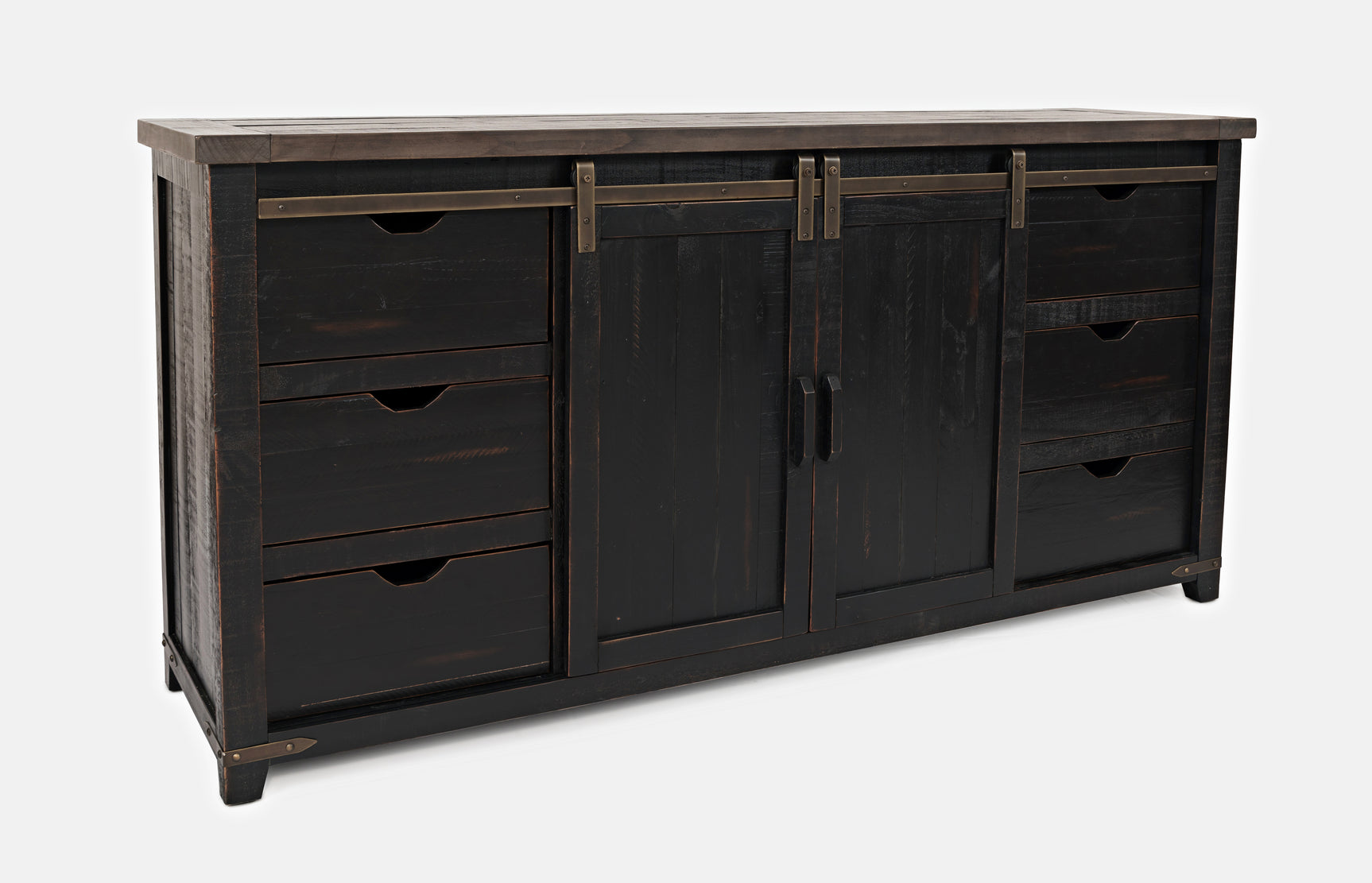 Madison County Vintage Black 70 Barn Door Server