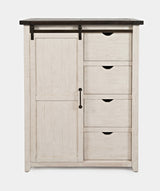 Madison County Vintage White/Barnwood Door Chest