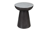 Circularity Black/Marble Round End Table