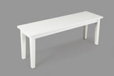 Simplicity Paperwhite Rect. Dining Dining Table w/ 4 X-Back Chairs, Bench