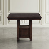 Kona Grove Brown Counter Dining Table w/ 6 Slatback Stools