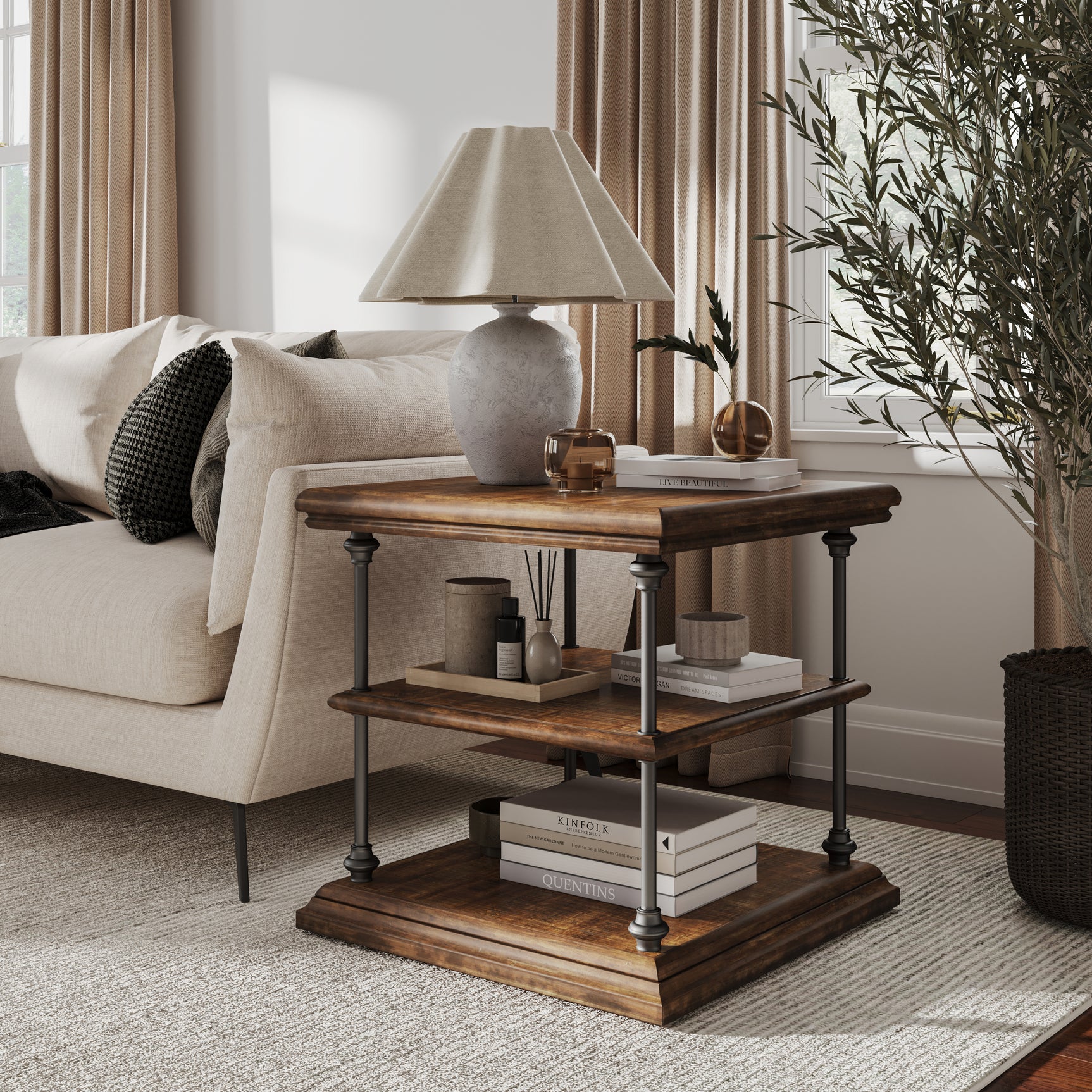 Larson Brown End Table