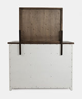 Madison County Vintage White Dresser & Mirror