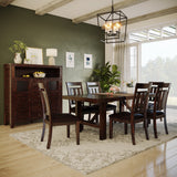 Kona Grove Brown Dining Dining Table w/ 6 Slatback Chairs