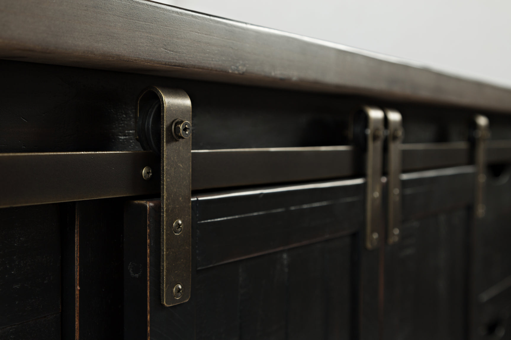 Madison County Vintage Black 60 Barn Door Server