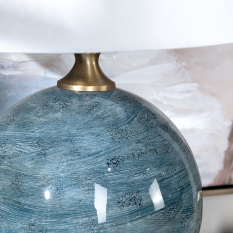 Downs Teal Table Lamp - Ornate Home